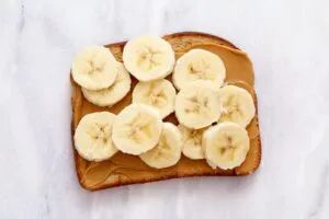 peanut butter and banana toast